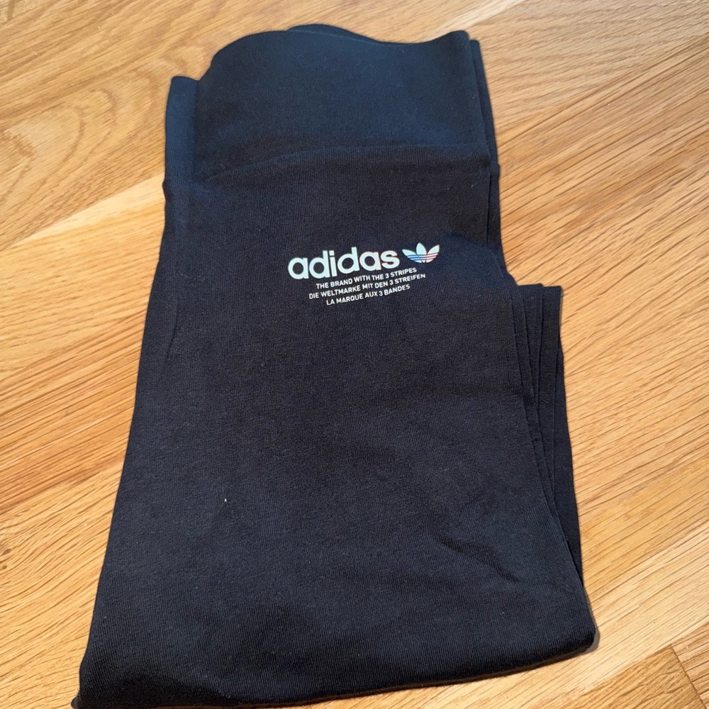 Adidas Kids Black Logo Leggings
